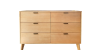 Hudson Natural 6 Drawer Dresser