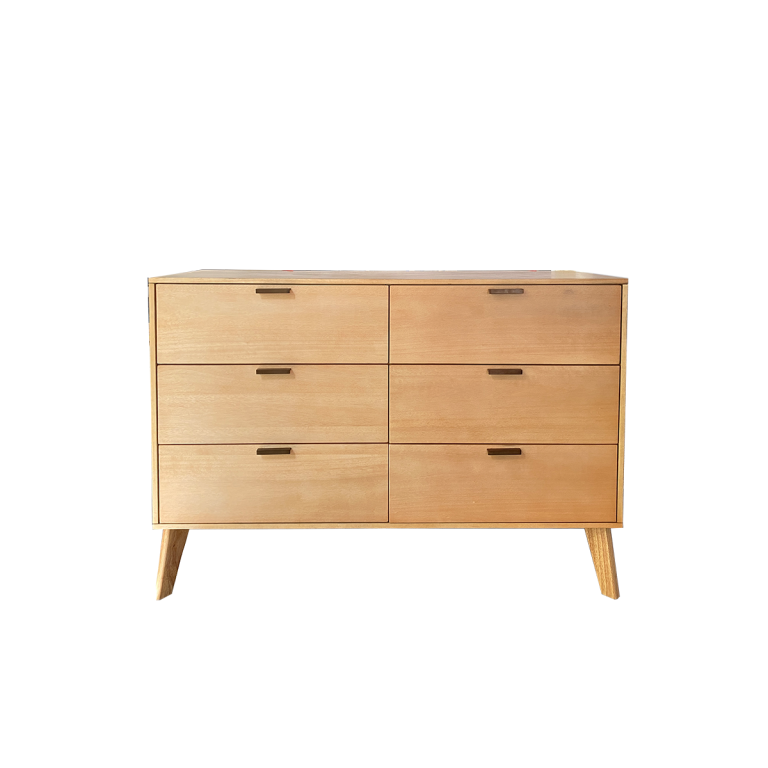 Hudson Natural 6 Drawer Dresser