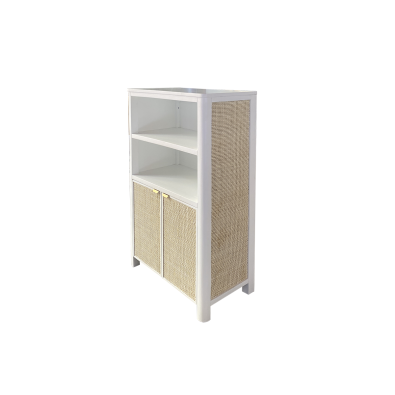 RATTAN 2OS 2DR White Cabinet,,